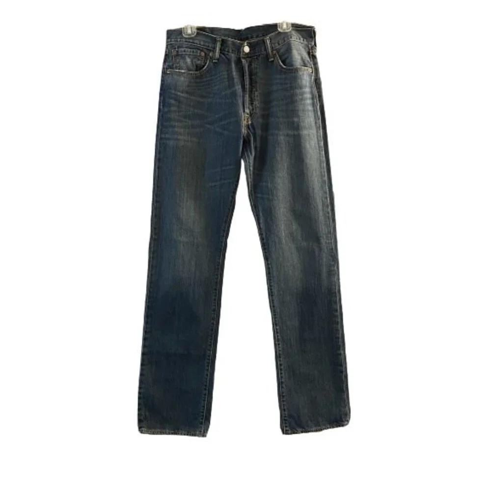 Men's 501 XX Levi Strauss Straight Leg Denim Jeans Stone Wash Size W34